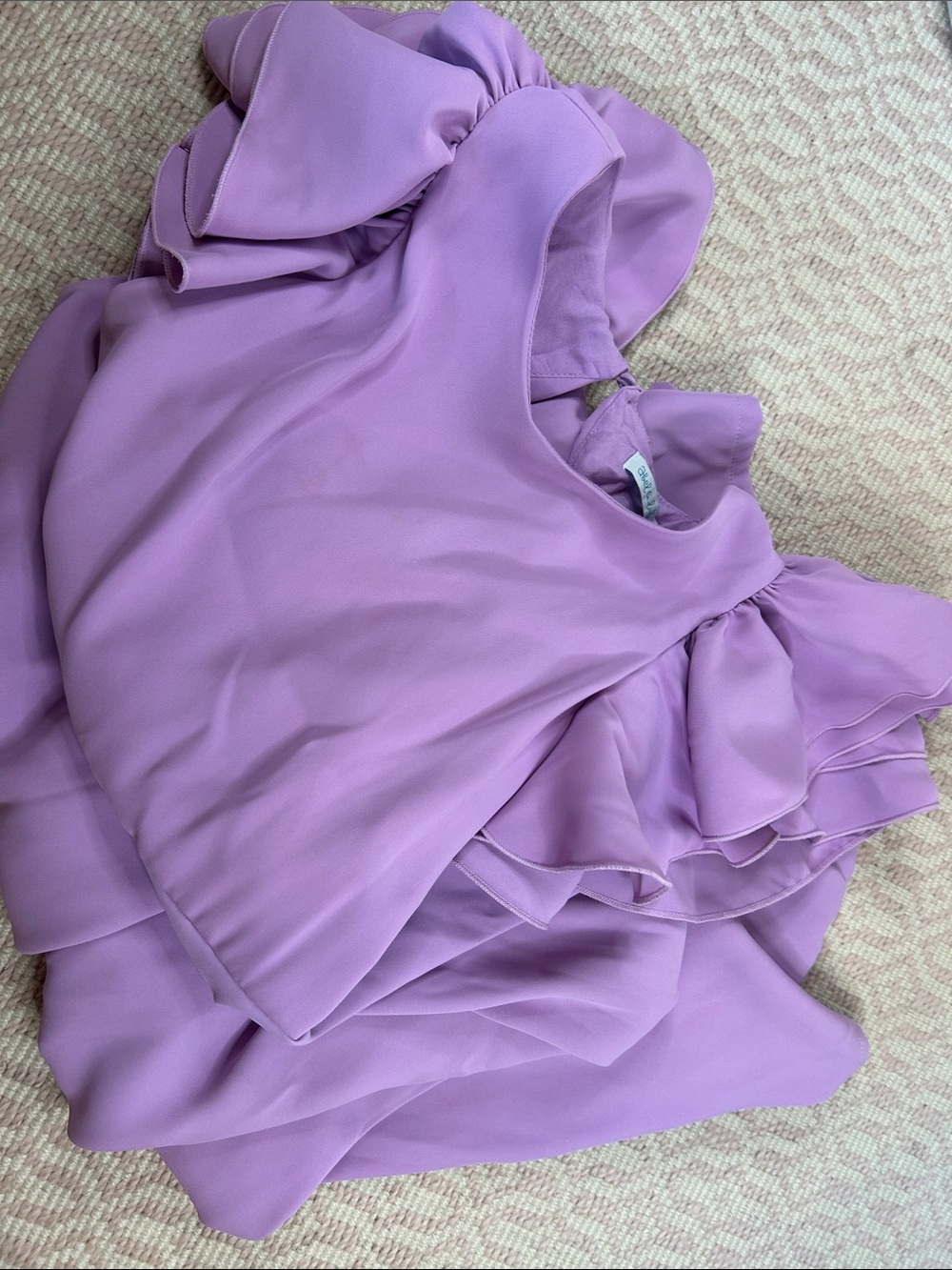 Lavender Ruffle Sleeve Jumper - Picture 2 of 3